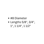 Set of 100 #8 Bronze Wood Screws Flat Head Square Drive