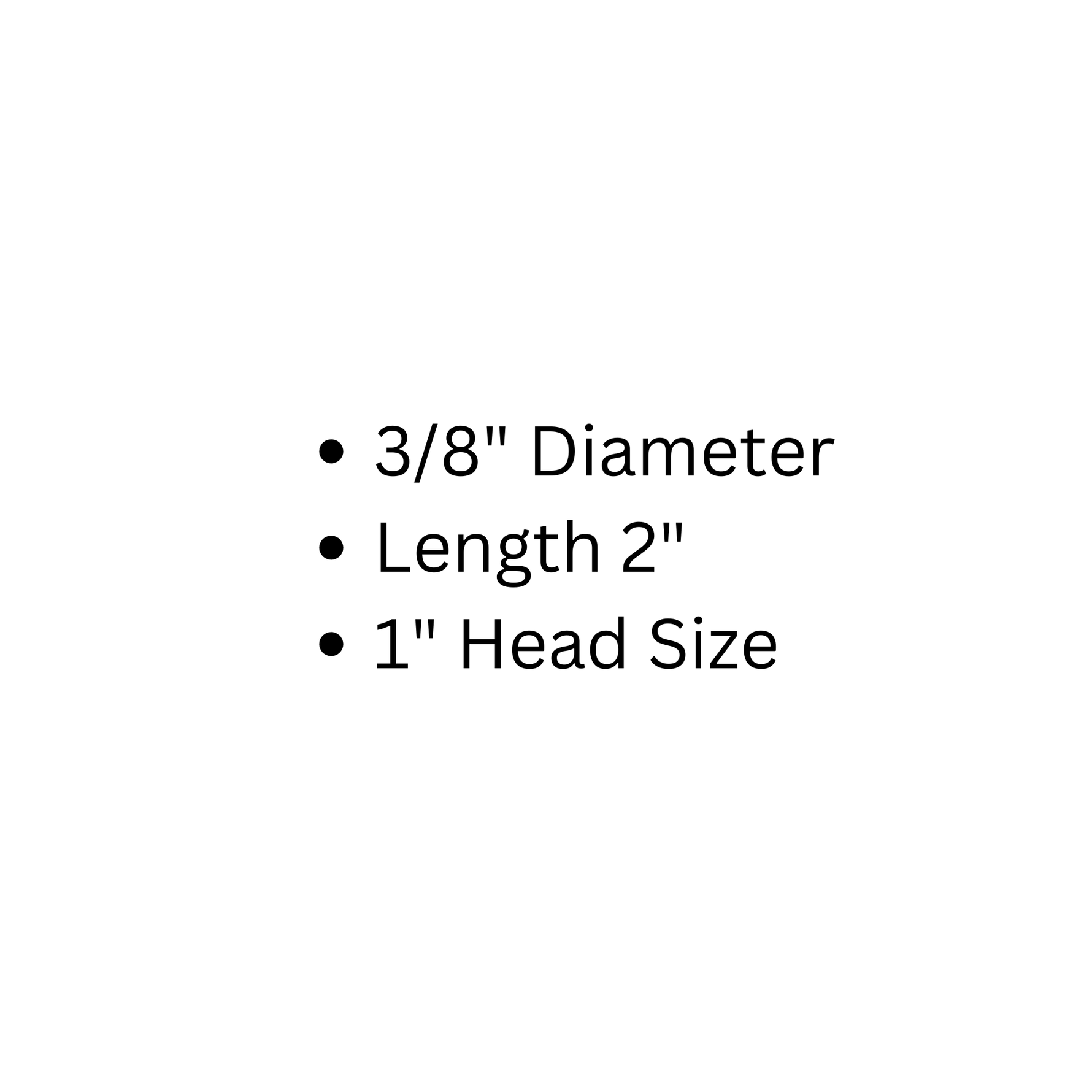 Set of 3 - 3/8” x 2” XL Hammered 1