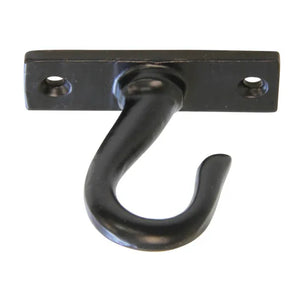 2" Cast Iron Ceiling Hook - Antique Black Finish - Old West Iron
