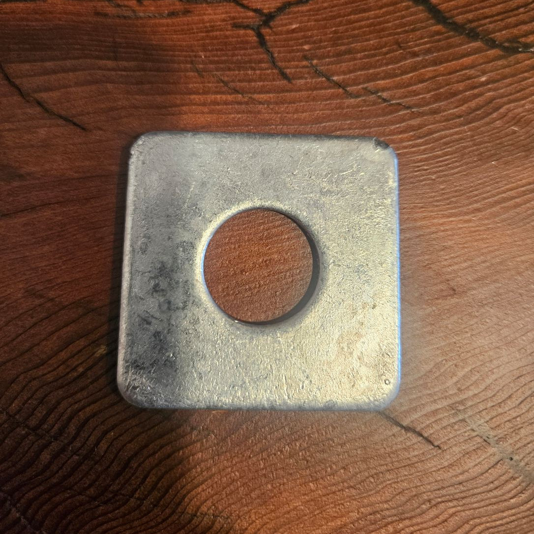Galvanized 3/4” Square Plate Washer -Bulk Box (400)