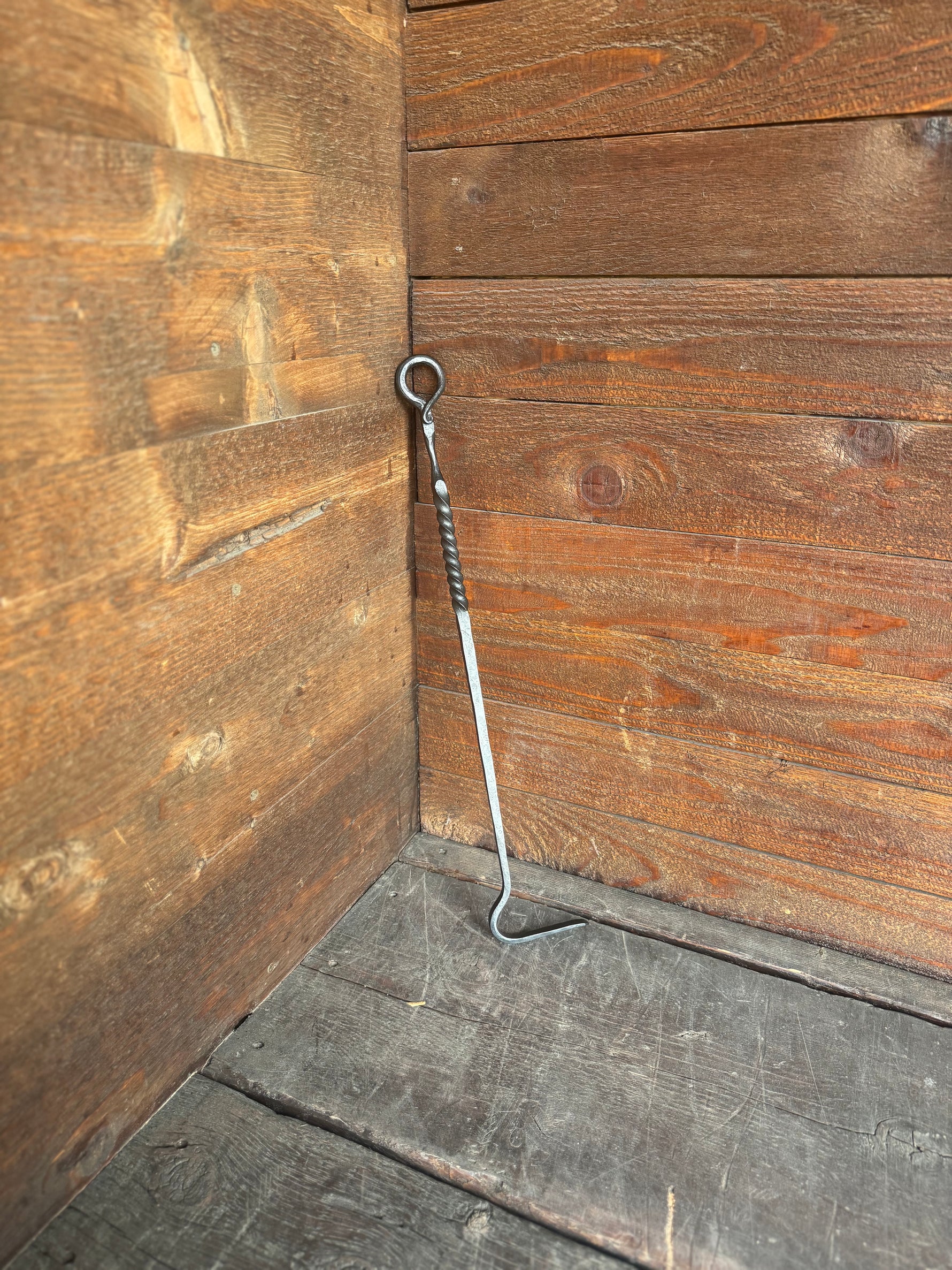 Twisted Iron Fireplace Poker