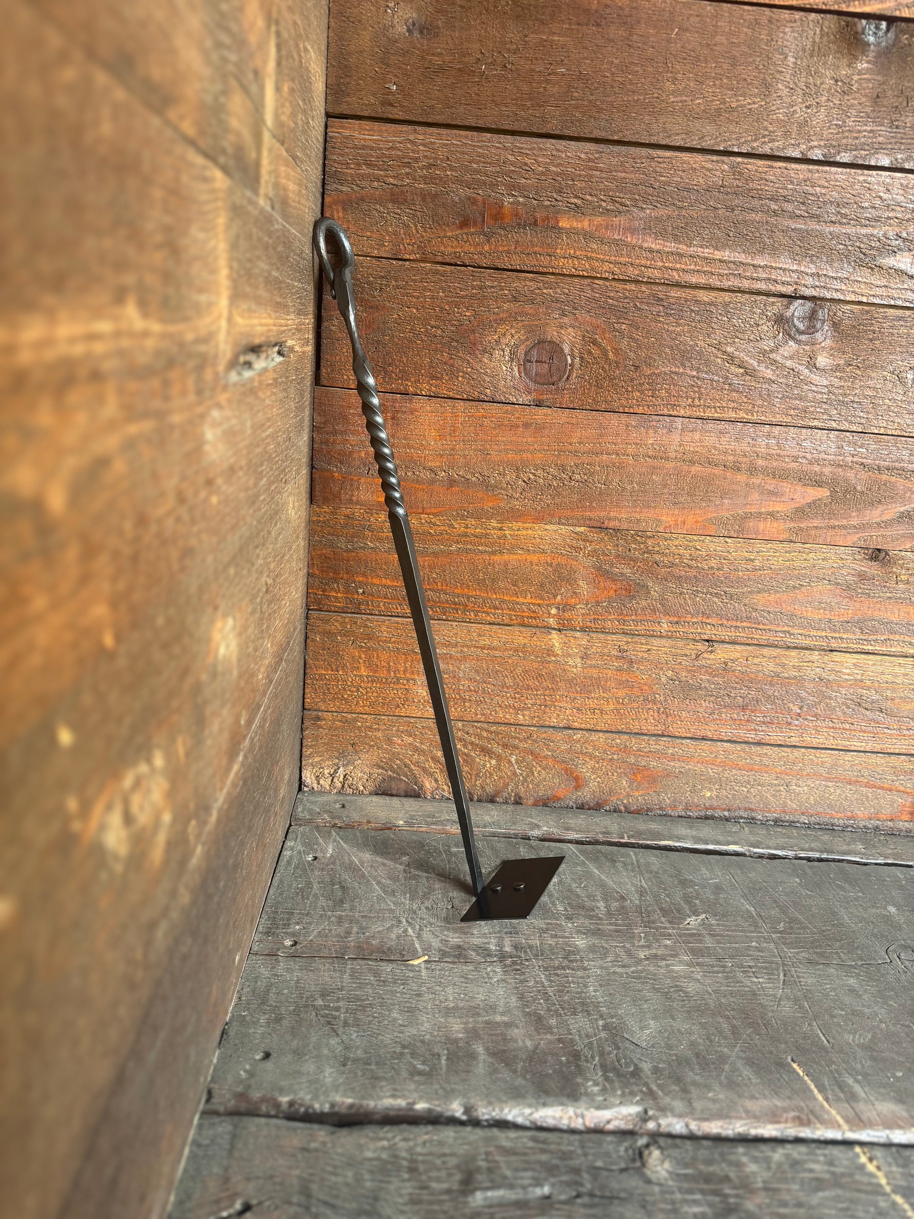 Twisted Iron Fireplace Ash Rake