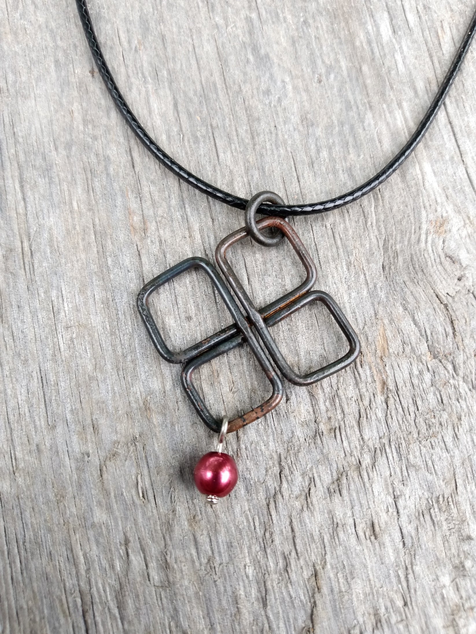 Celtic Knot Forged Steel Necklace