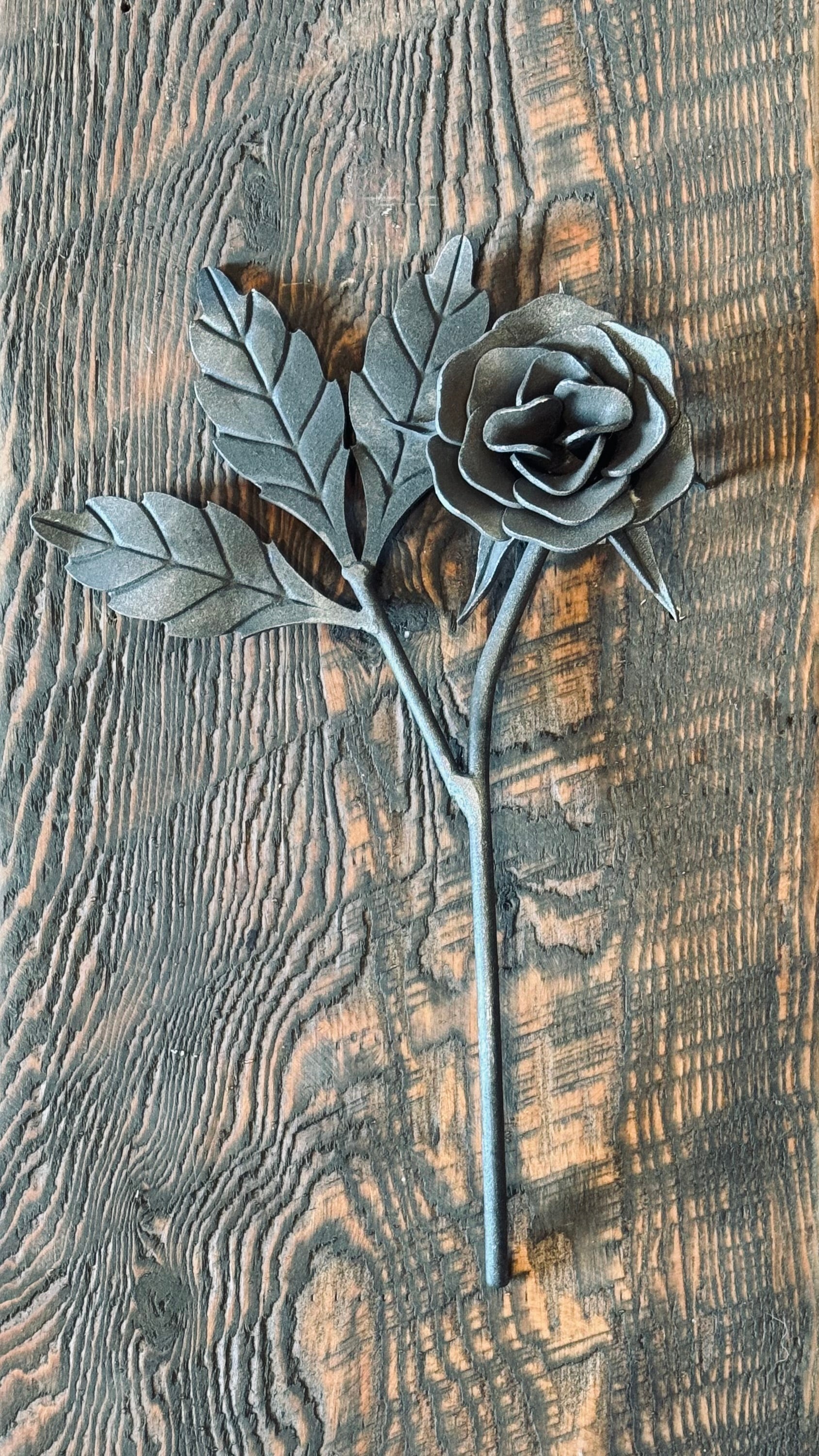 Classic Long Stem Iron Rose