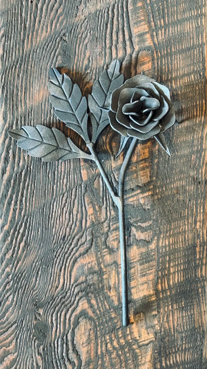 Classic Long Stem Iron Rose - Old West Iron