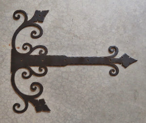 XL Old California Hacienda Wrought Iron Faux Hinge Strap - Old West Iron