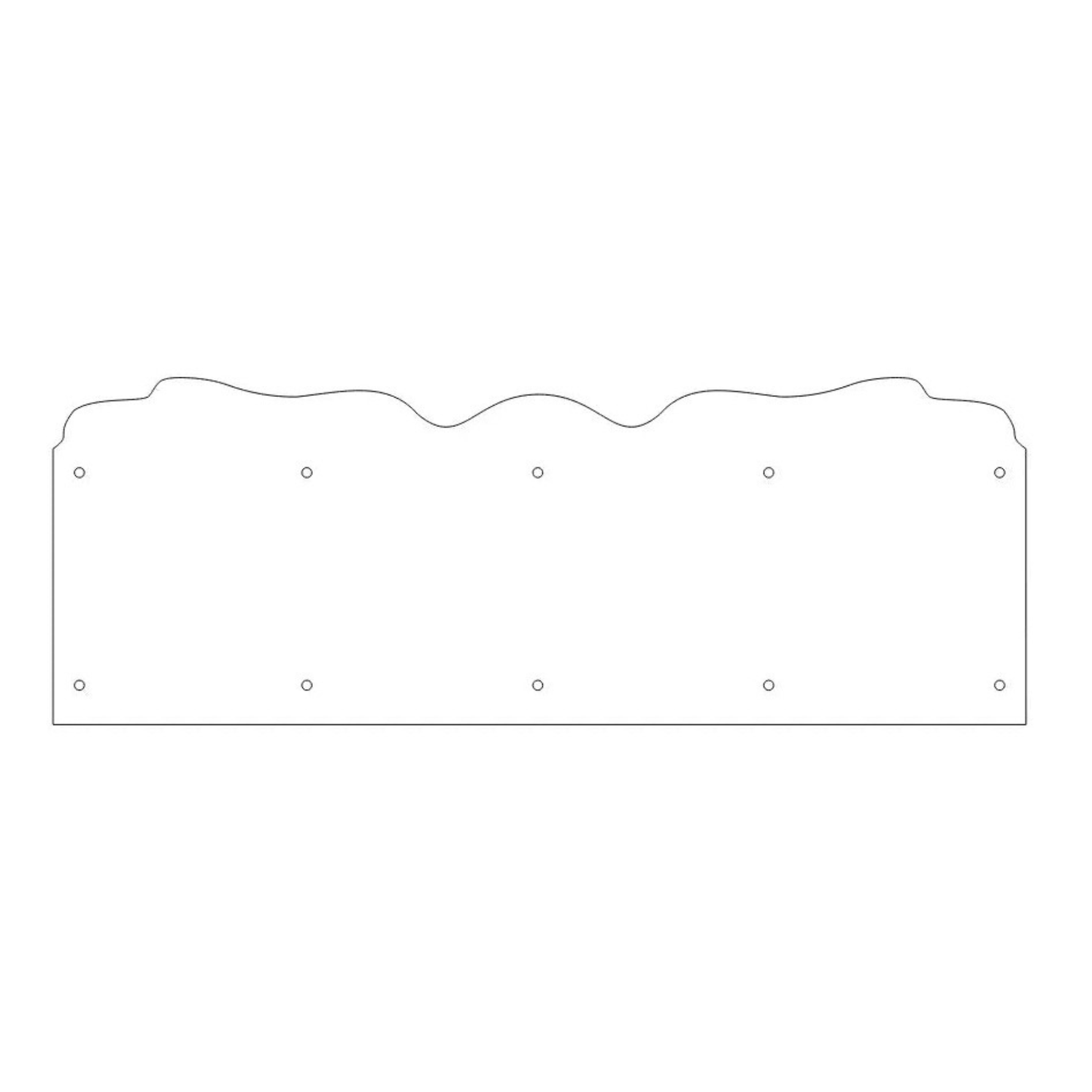 Placa de rodadura de hierro recto liso