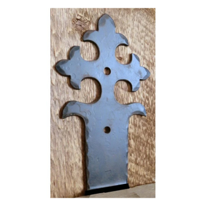 Portuguese Gothic Iron Flush Mount Structural Post Base | Structural Post Bracket - 3 1/2" x 3 1/2" / 8"