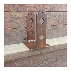 IN STOCK Santa Fe Iron Flush Mount Structural Post Base | Structural Post Bracket - 5" x 5" / 8"