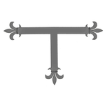 Egyptian Fleur De Lis Iron "T" Strap