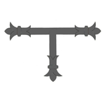 Babylonian Fleur De Lis Iron "T" Strap