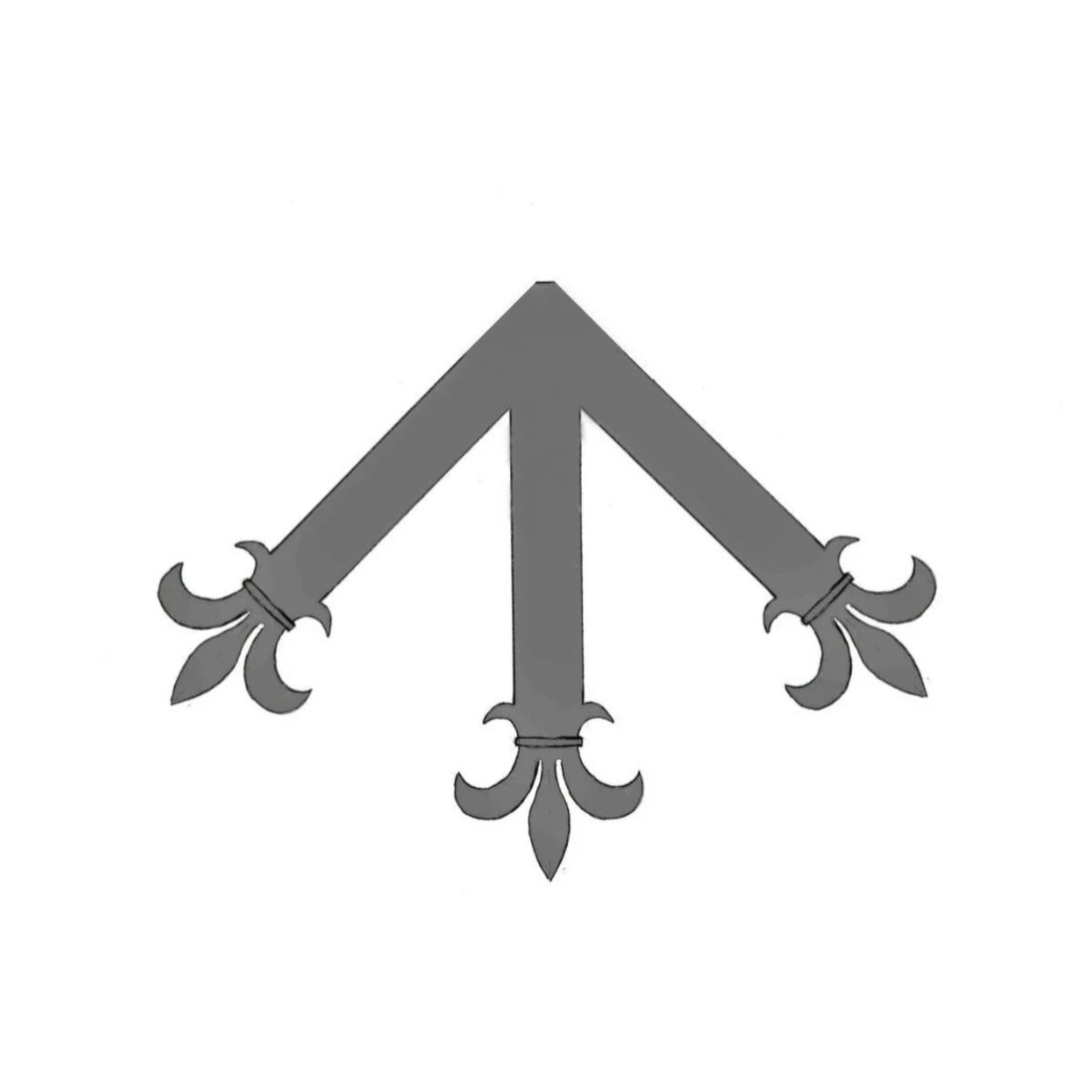 Placa central egipcia Fluer De Lis Iron Ridge