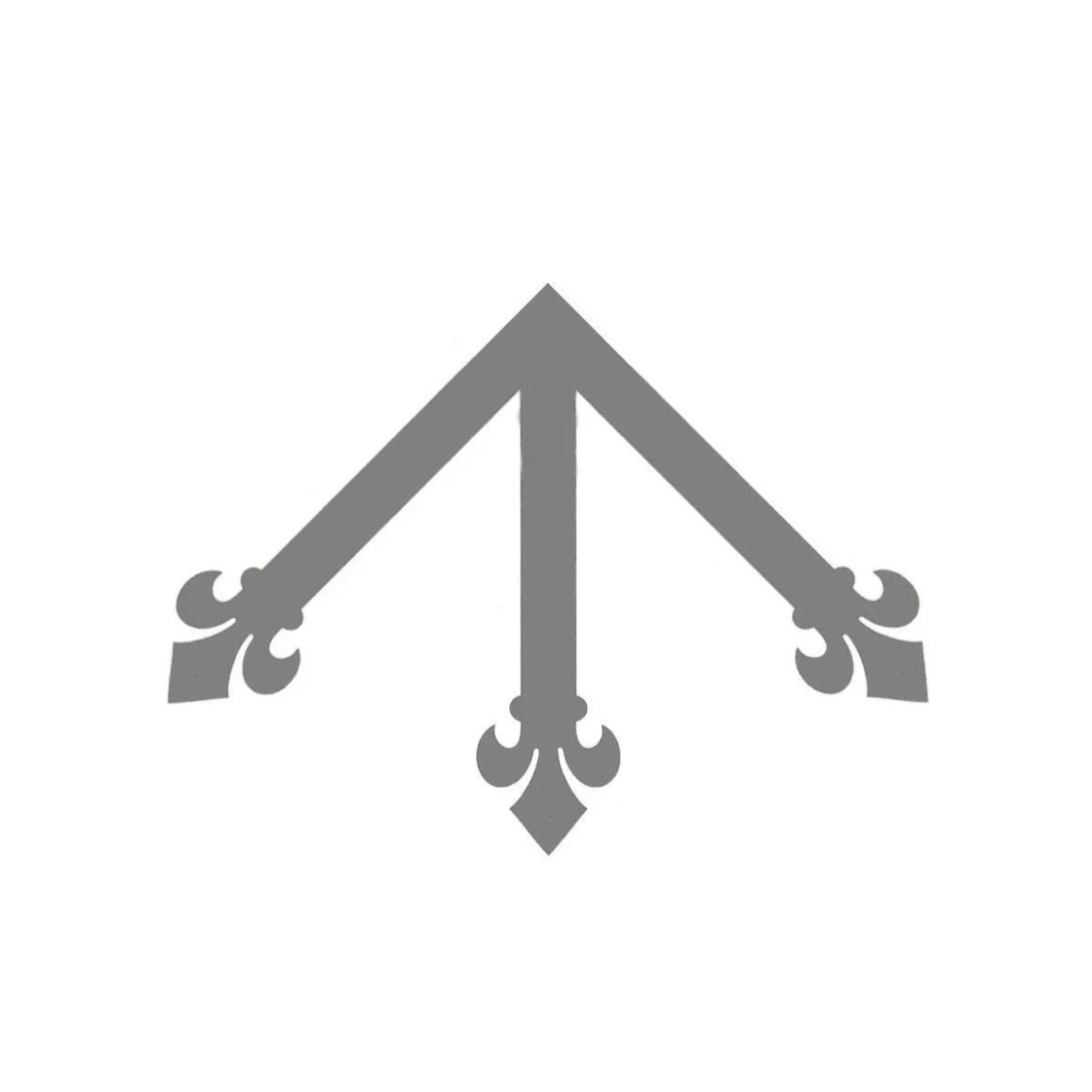 Dunmow Crest Fleur De Lis Iron Ridge Center Plate