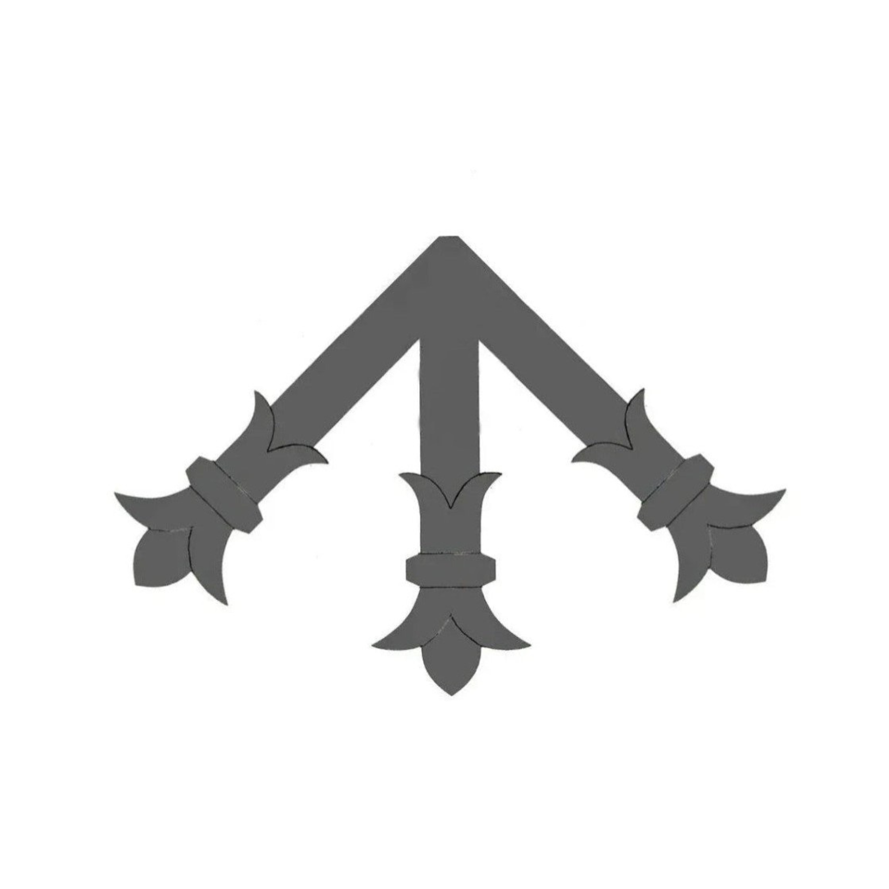 Babylonian Fleur De Lis Iron Ridge Center Plate