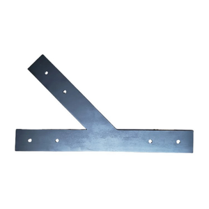 Placa pasante de hastial de hierro liso y recto - 12" x 8"