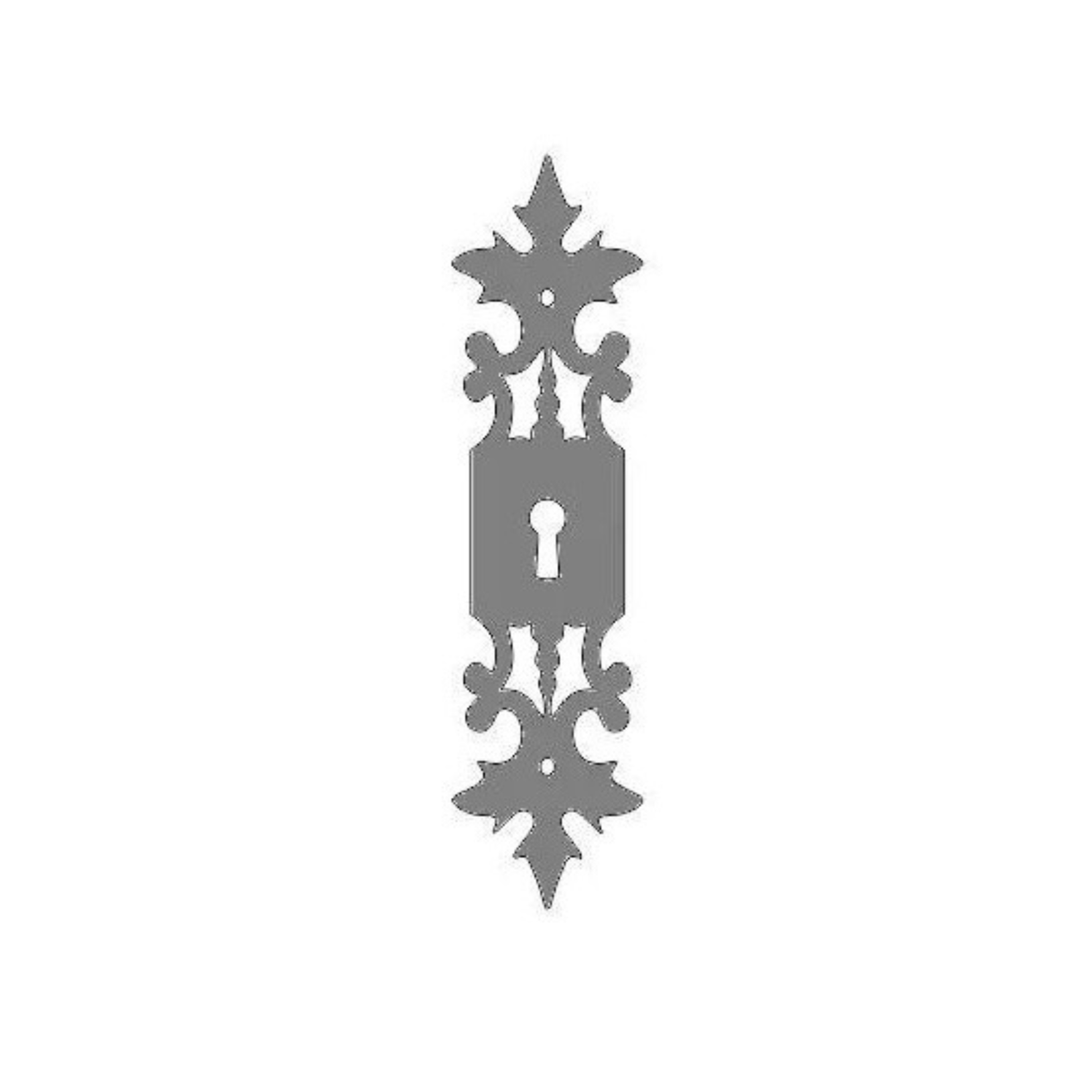 German Castle Iron Escutcheon Plate