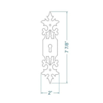 German Castle Iron Escutcheon Plate