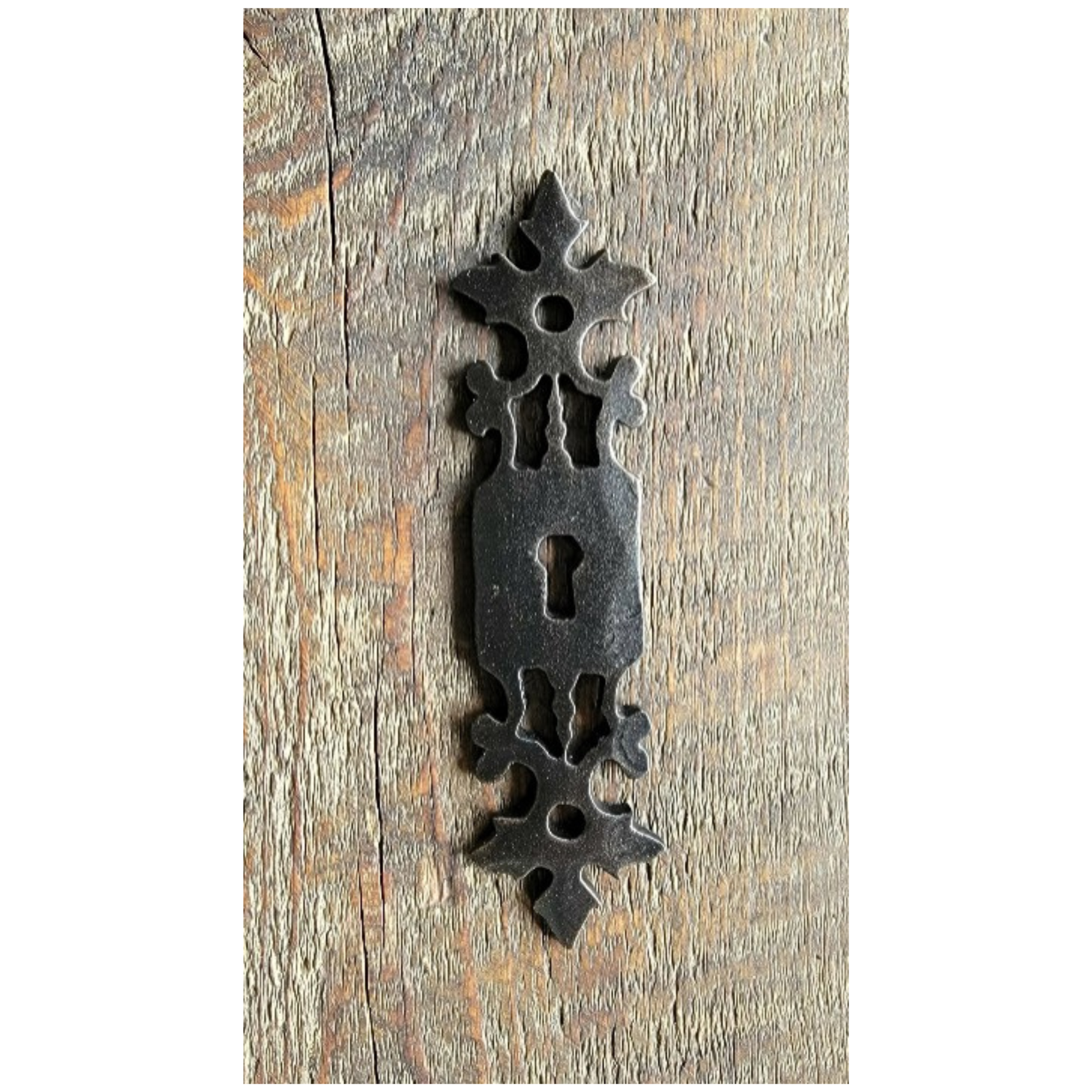 German Castle Iron Escutcheon Plate