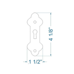 Mediterranean Iron Escutcheon Plate