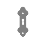 Mediterranean Iron Escutcheon Plate