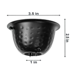 Black Hammered Rain Chain Aluminum Cups 8.5 ft Long