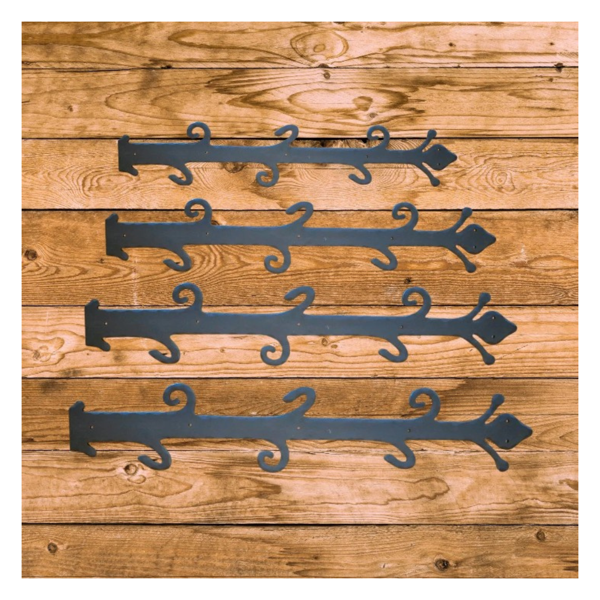 Old English Castle Wrought Iron Faux Hinge Strap