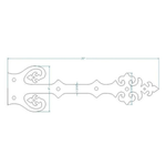 Sangle de charnière imitation fer forgé Renaissance