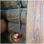 Hand Forged Twisted Iron and Copper Ladle