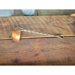 Hand Forged Twisted Iron and Copper Ladle