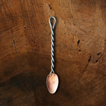 Hand Forged Twisted Steel and Solid Copper Serving Spoon