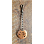 Hand Forged Twisted Iron and Copper Slotted Spoon