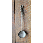 Hand Forged Steel Egg Spoon With Leaf Handle