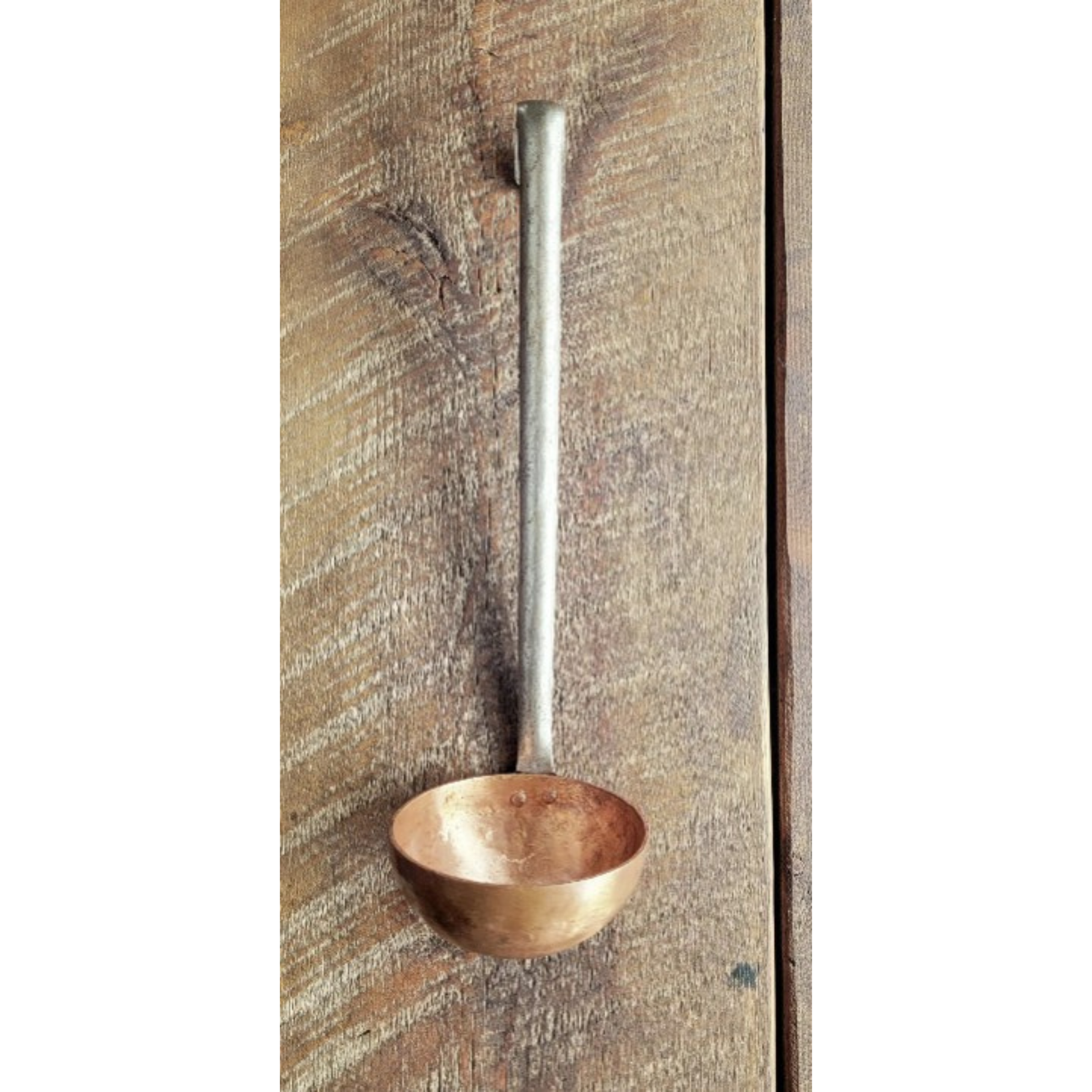 Pure Copper Soup Ladle with Steel Handle