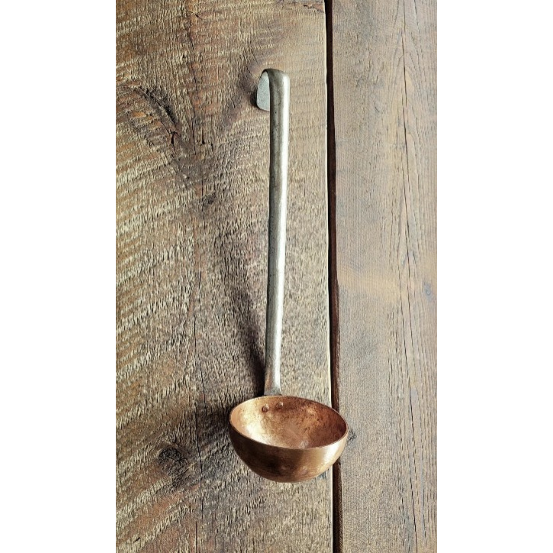Pure Copper Soup Ladle with Steel Handle