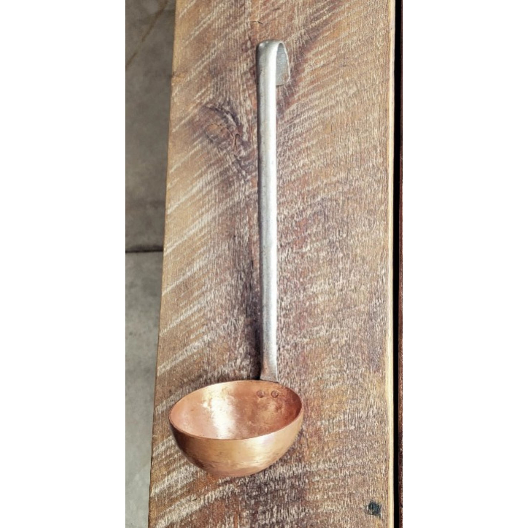Pure Copper Soup Ladle with Steel Handle
