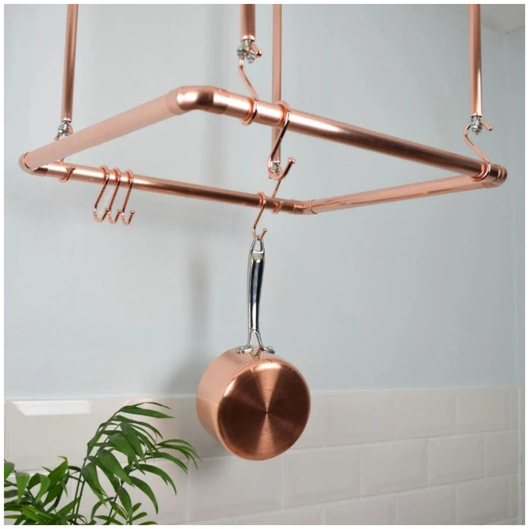 Copper Ceiling Pot and Pan Rack