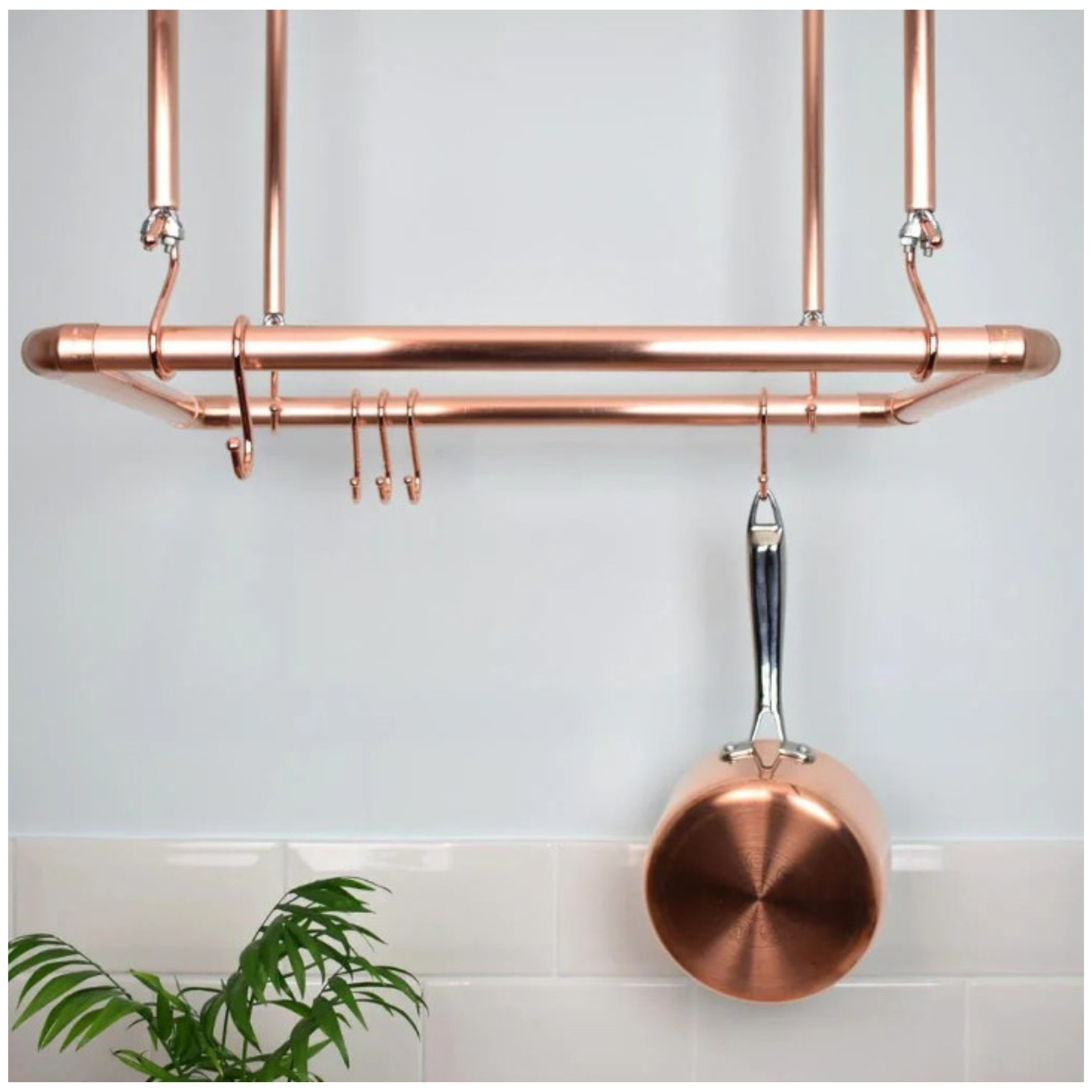 Copper Ceiling Pot and Pan Rack