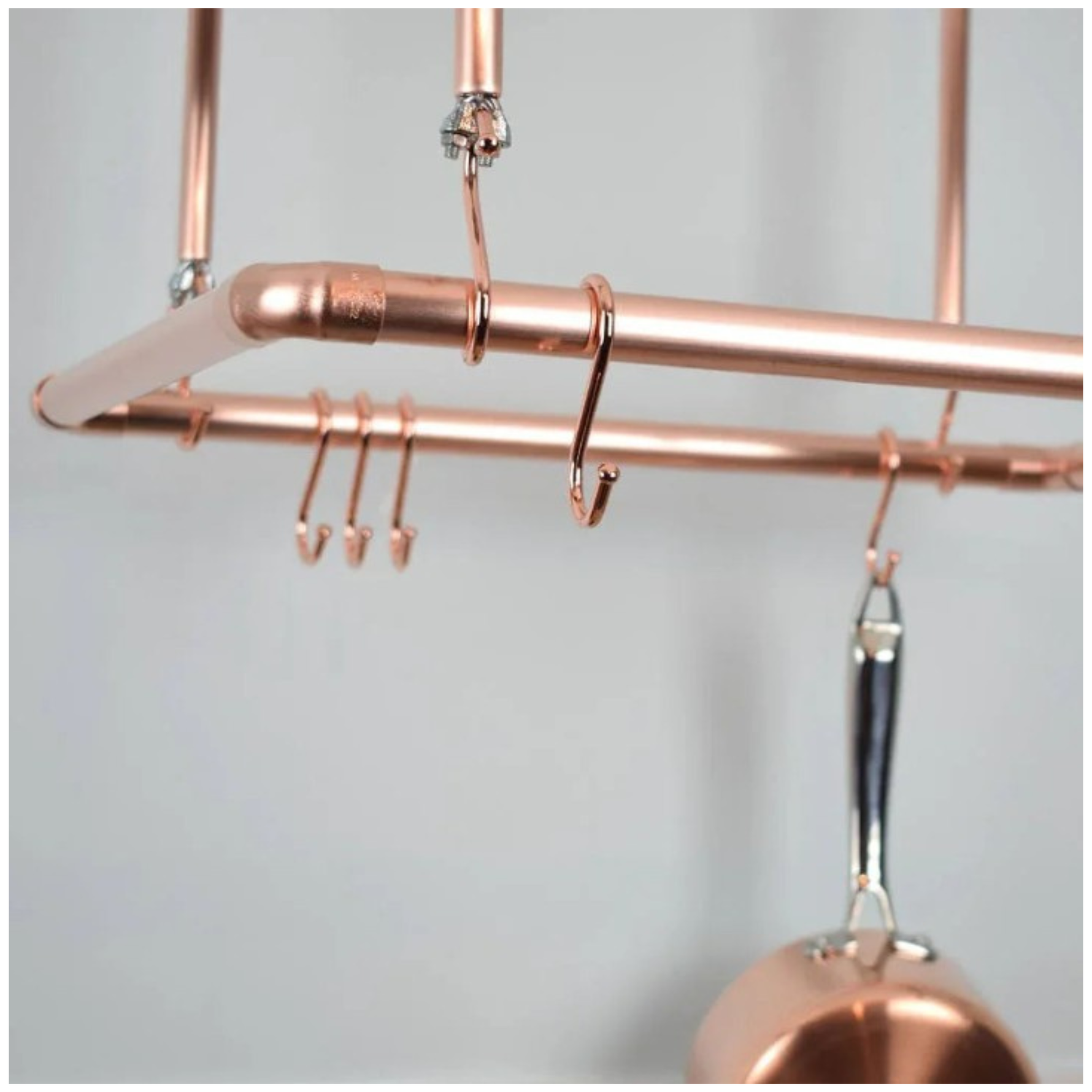 Copper Ceiling Pot and Pan Rack