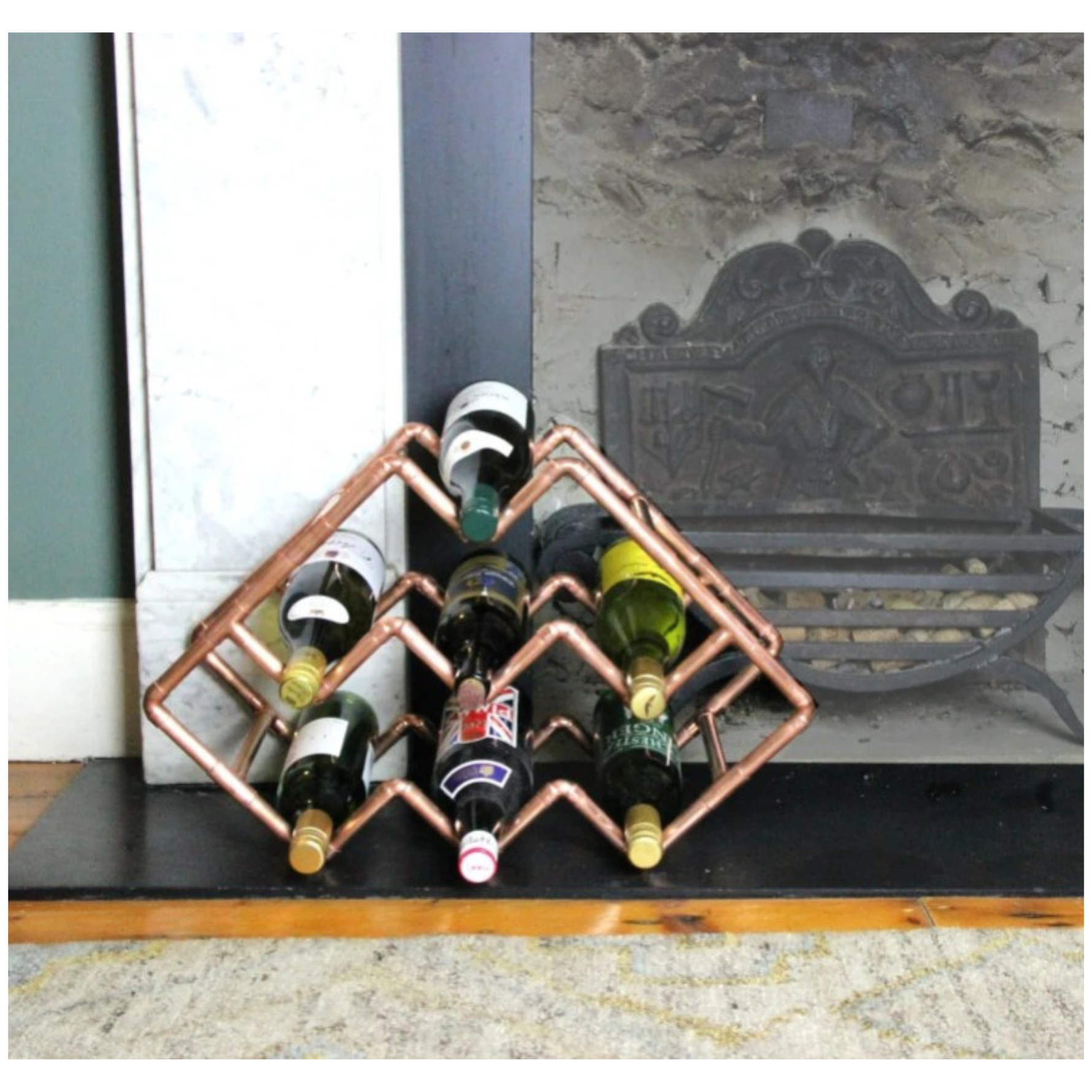 Handmade Copper Wine Rack
