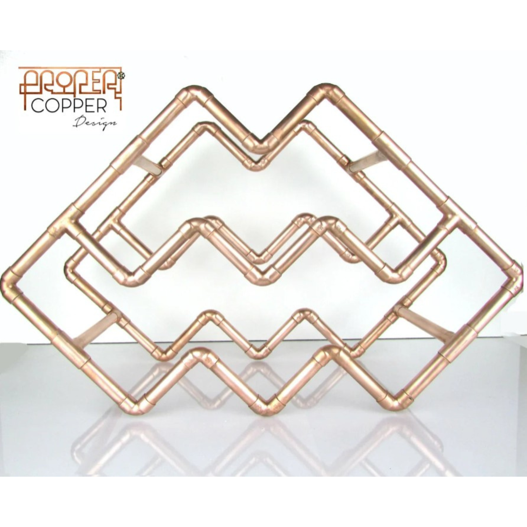 Handmade Copper Wine Rack