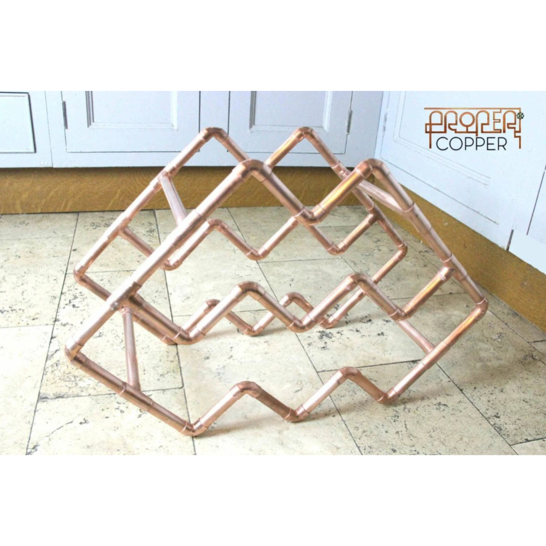 Handmade Copper Wine Rack