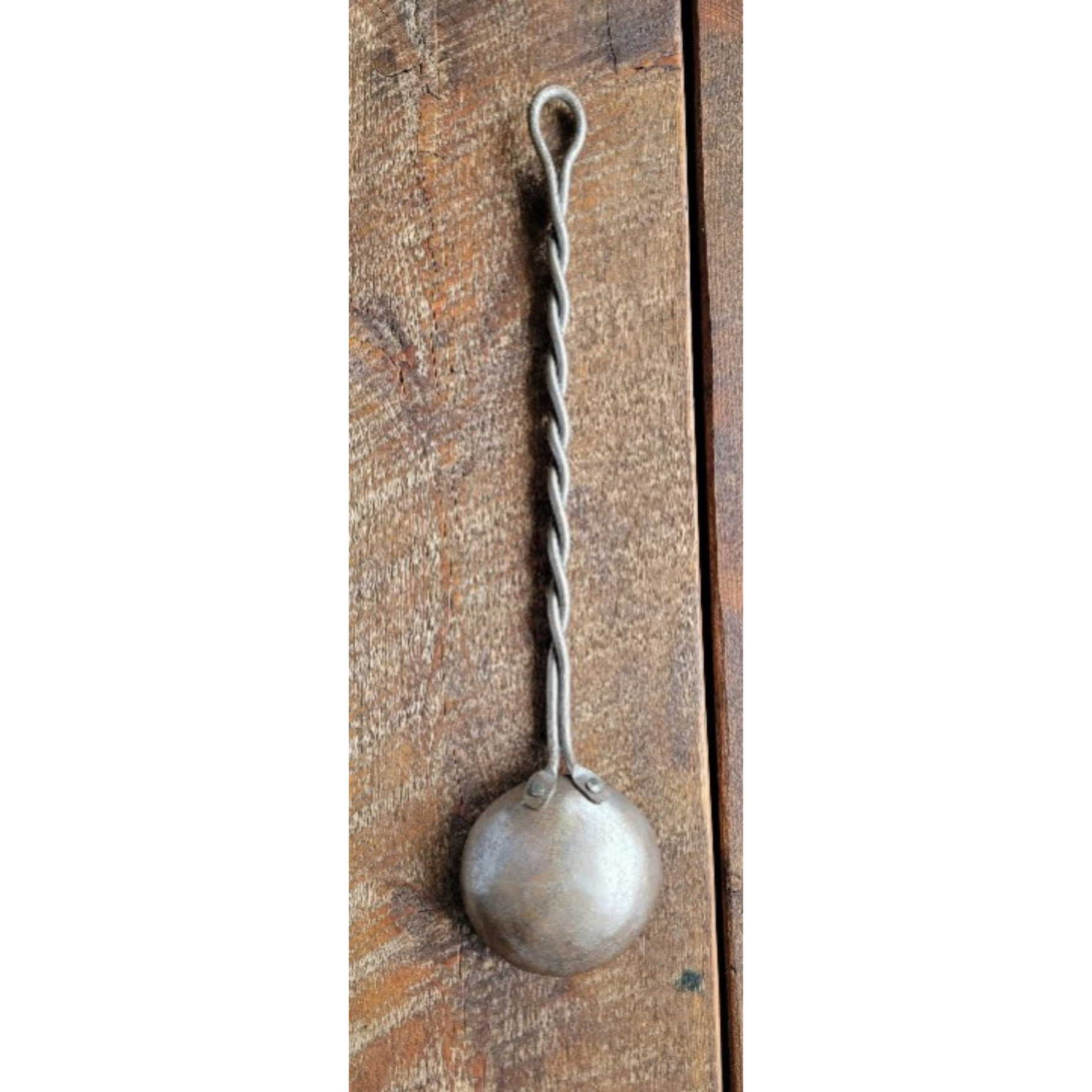 Hand Forged Twisted Steel Egg Spoon