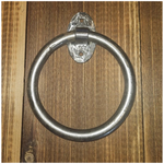 Hammered Iron Bath Hardware - Oval Backplates