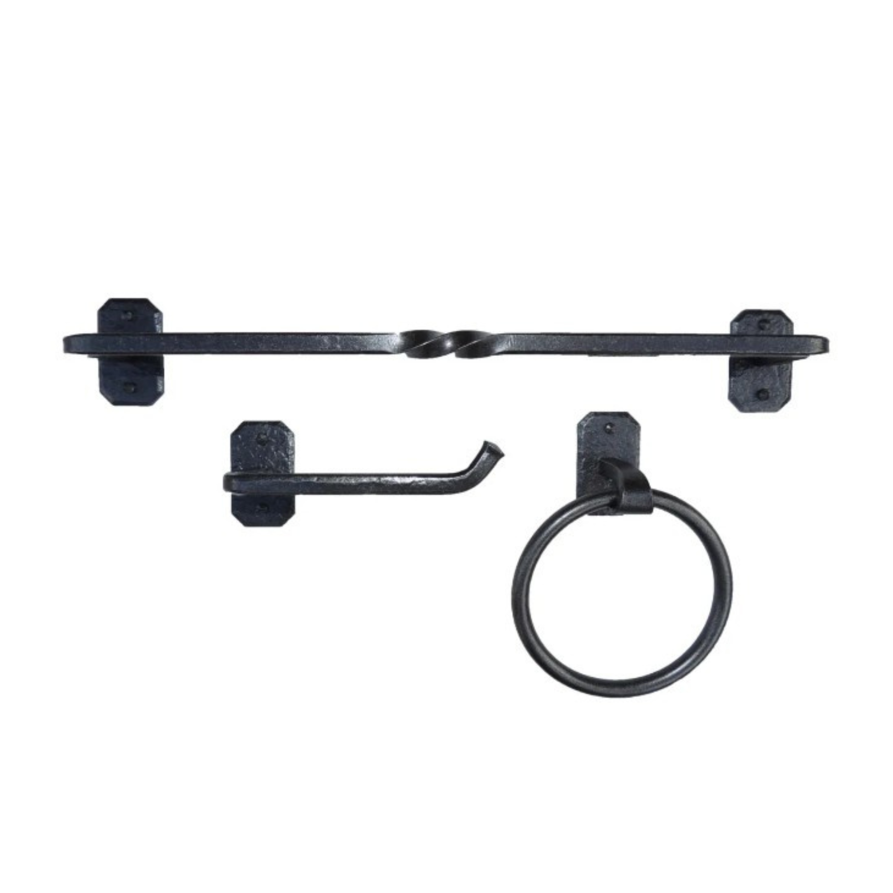 Iron Bathroom Accessories Traditional Set of 3 Hardware