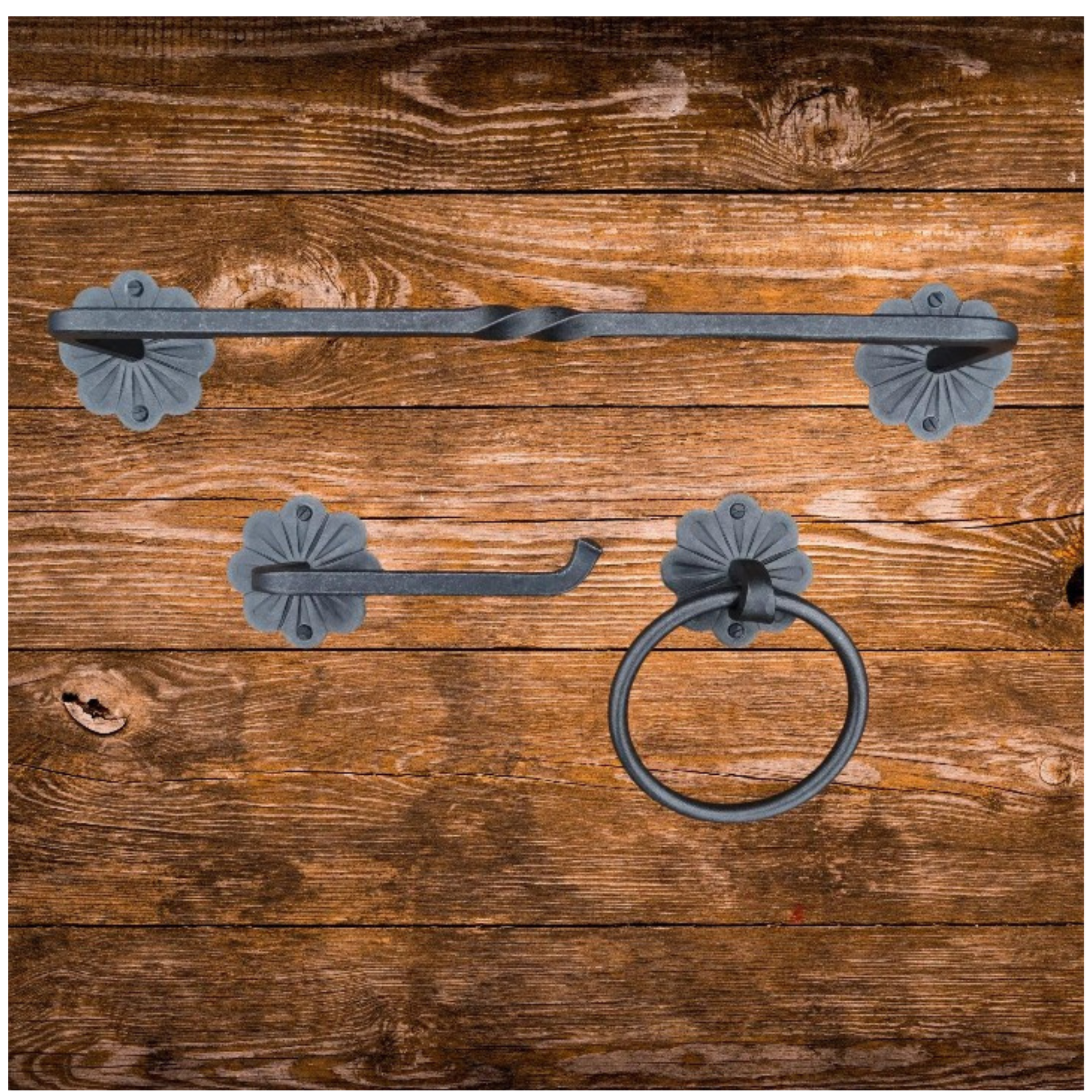 Iron Bathroom Set of 3 Victorian Style