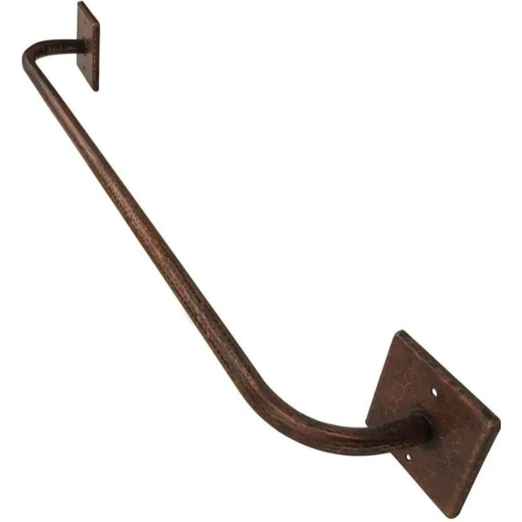 Hand Hammered Copper Towel Bar, Oil Rubbed Bronze Finish