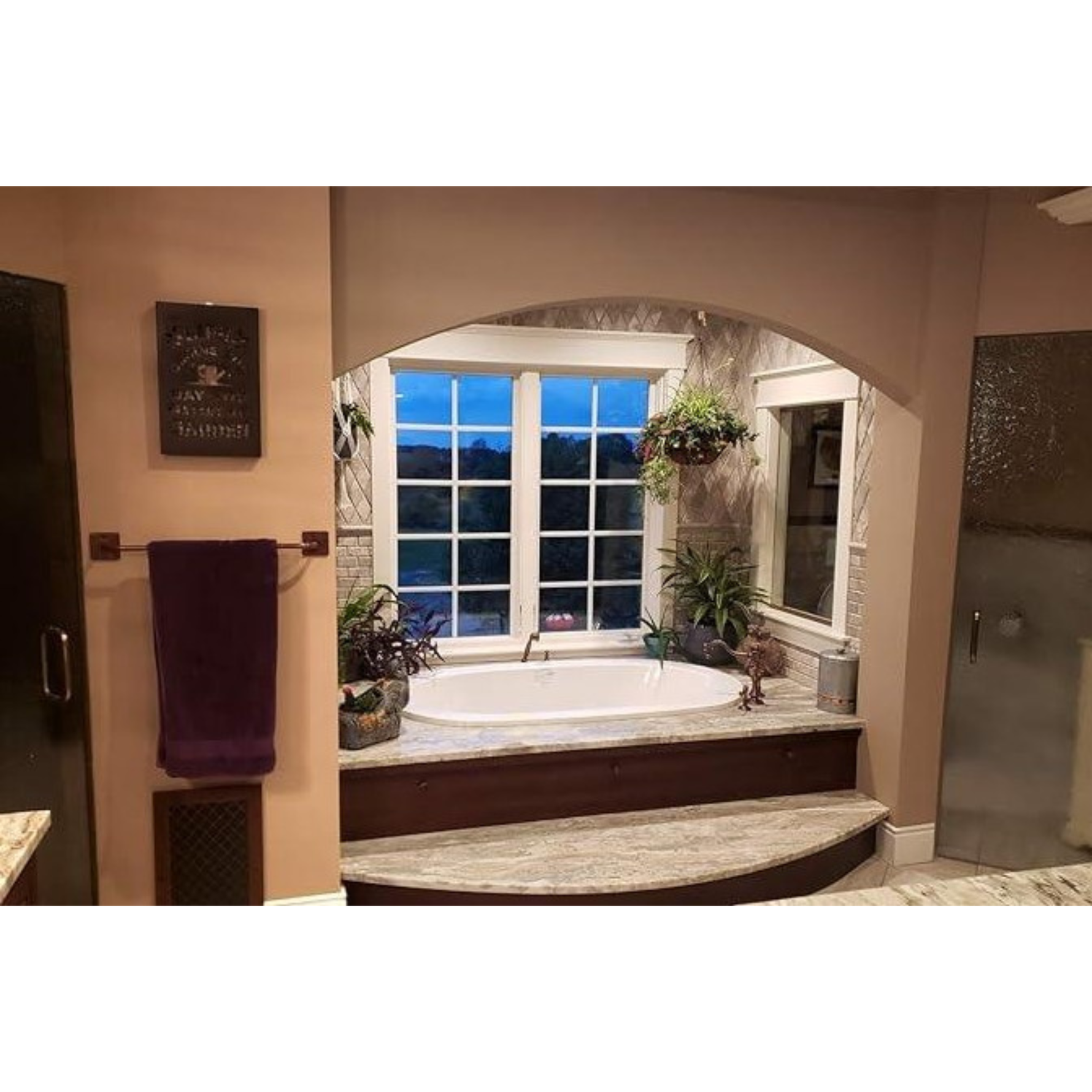 Hand Hammered Copper Towel Bar, Oil Rubbed Bronze Finish