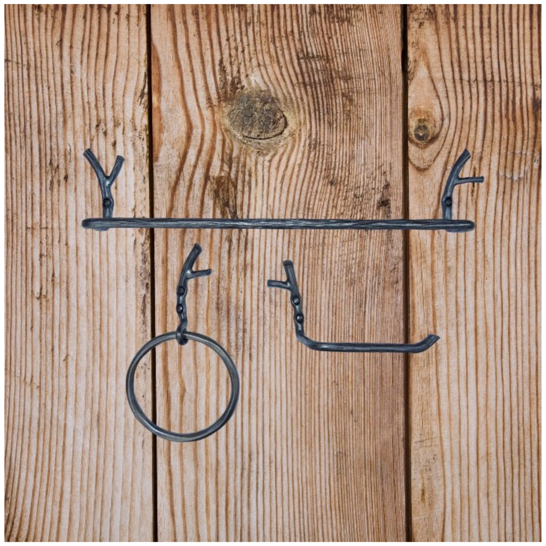 Wrought Iron Bathroom Branch Decor Set of 3