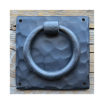Tirador de anillo de hierro cuadrado liso/aldaba de puerta