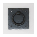 Tirador de anillo de hierro cuadrado liso/aldaba de puerta